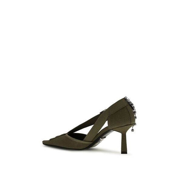Prada Bicolor Cotton High Heel Women's Pumps - Picture 3 of 4